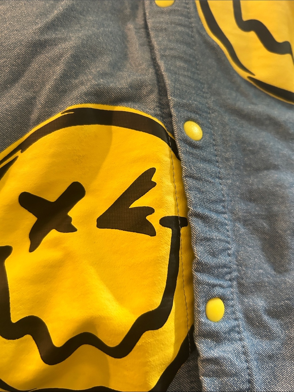 SHEIN Blue Kids Matching Set with Yellow Smiley Patches - Picture 5 of 6